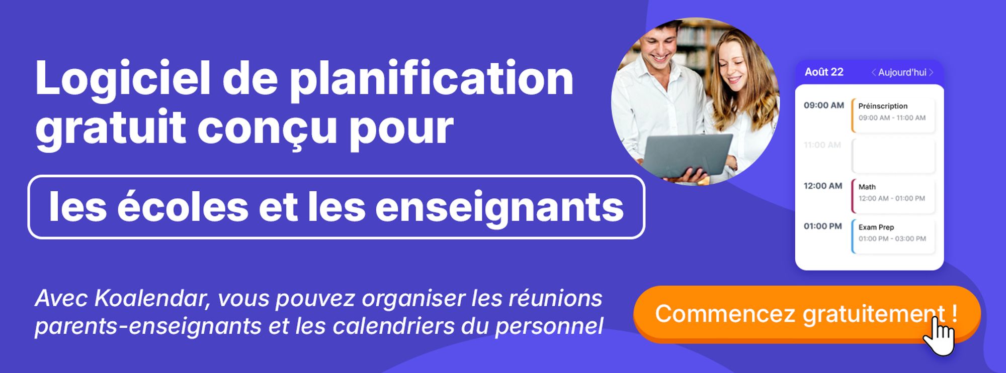 Application de planification gratuite pour les écoles et les enseignants